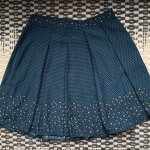 Pins and Needles twirly blue black pleated mini